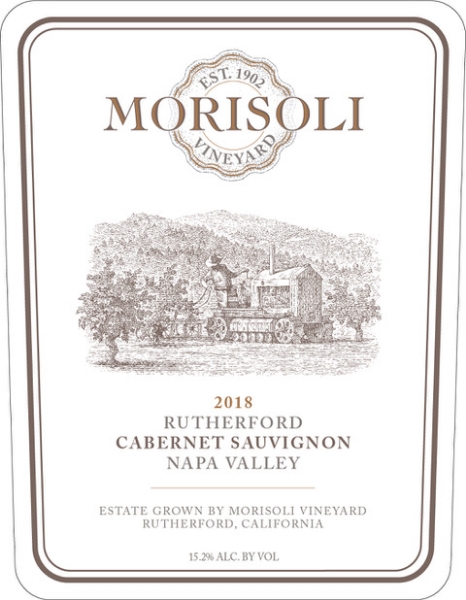 Morisoli Rutherford Cabernet label