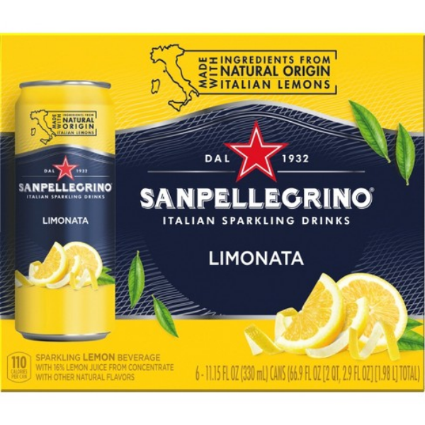 Picture of San Pellegrino Sparkling Limonata(Lemon) 6pk