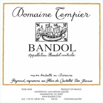 Picture of 2022 Domaine Tempier -  Bandol Rose (pre arrival)