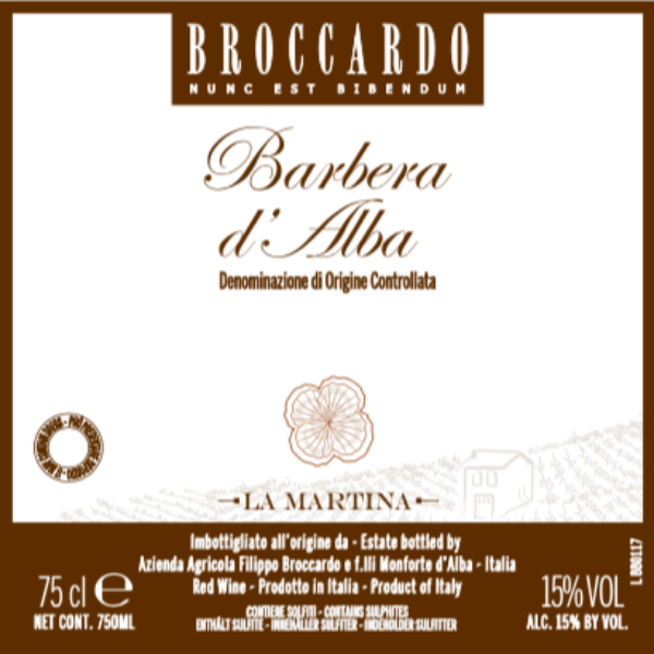 Picture of 2021 Broccardo - Barbera d'Alba Martinella