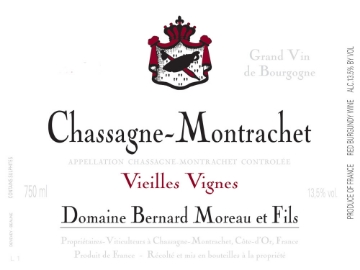 Bernard Moreau Chassagne Montrachet Rouge VV label