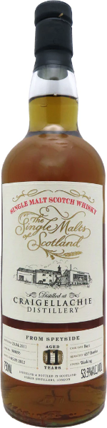 Picture of Craigellachie Single Malt Of Scotland 11 yr Distilled 2011 Whiskey 750ml