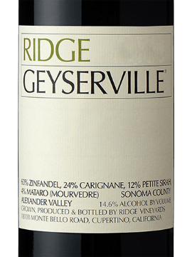 Picture of 2021 Ridge -  Sonoma Geyserville Red