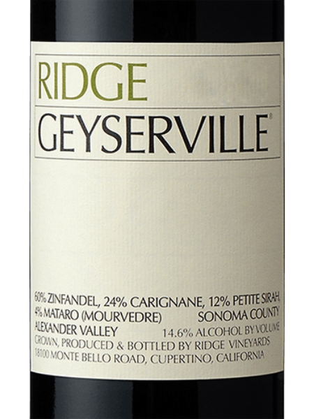 Picture of 2021 Ridge -  Sonoma Geyserville Red