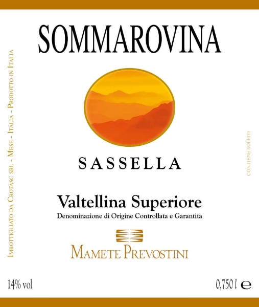 Picture of 2019 Mamete Prevostini - Valtellina Superiore Sassella Sommarovina
