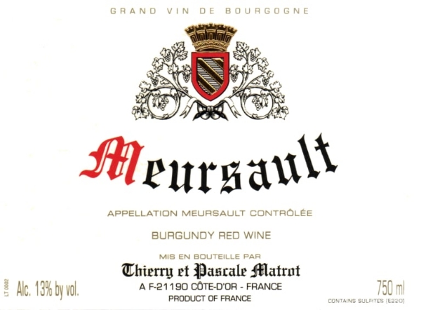 Picture of 2020 Thierry Matrot - Meursault Rouge