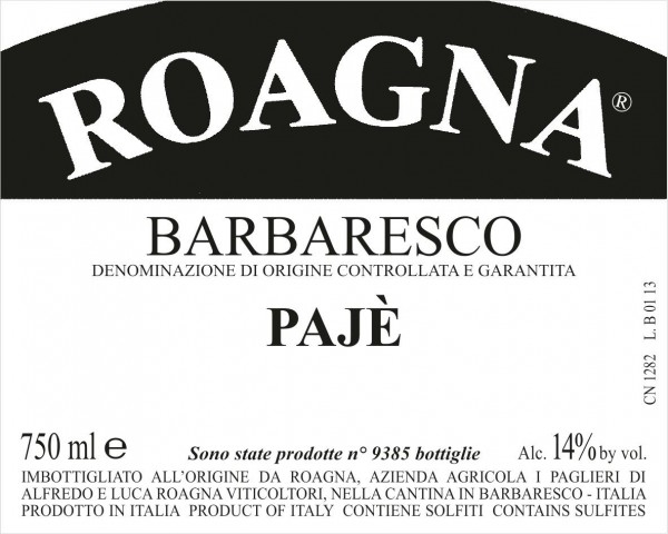 Picture of 2017 Roagna - Barbaresco Paje