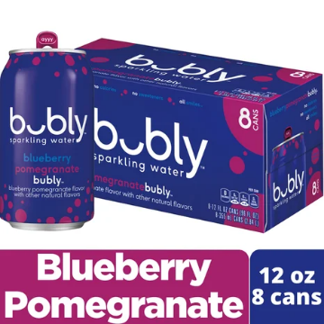 Picture of Bubly BlueberryPomegranate Sparkling Water 8pk