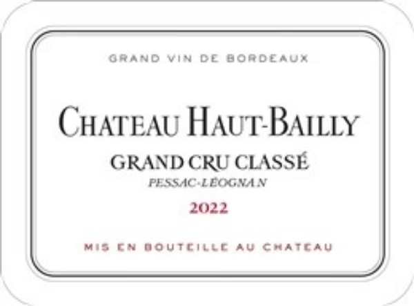 Picture of 2022 Chateau Haut Bailly - Pessac HALF BOTTLE (Bordeaux Future ETA 2025)