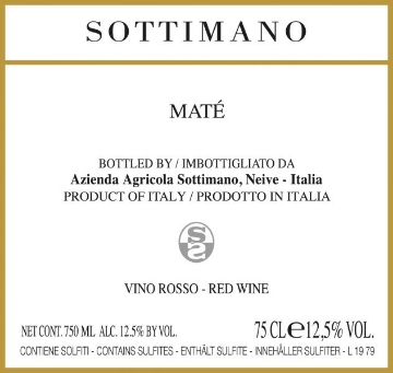 Picture of 2022 Sottimano - Vino Rosso Brachetto Mate