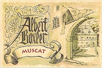 Albert Boxler Muscat label