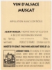 Albert Boxler Muscat back label