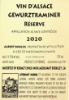 Albert Boxler Gewurztraminer Reserve back label