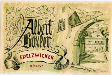 Albert Boxler Edelzwicker label