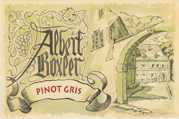 Albert Boxler Pinot Gris label