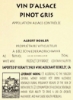 Albert Boxler Pinot Gris back label