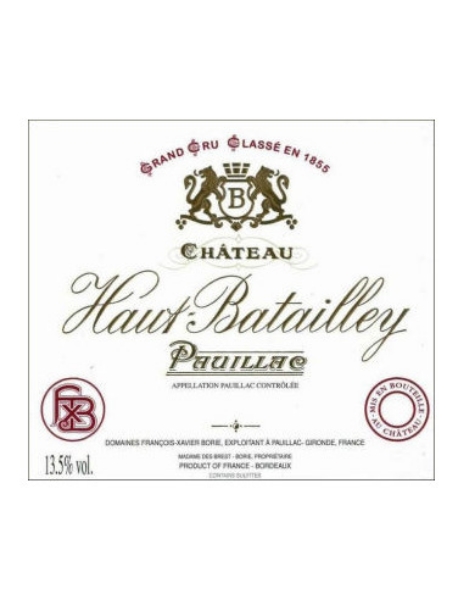 Picture of 1982 Chateau Haut Batailley - Pauillac