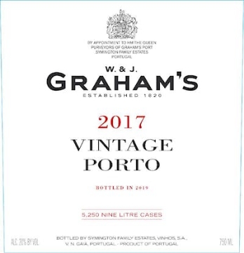 Picture of 2017 Graham's - Porto Vintage Port--HALF BOTTLE