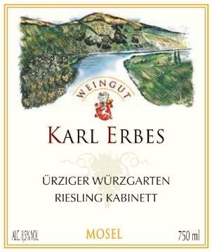 Karl Erbes Urziger Wurzgarten Kabinett bottle
