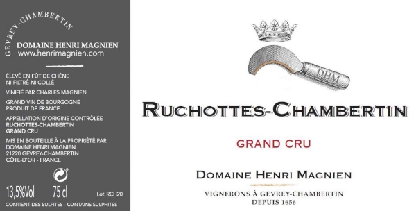Henri Magnien Ruchottes Chambertin label