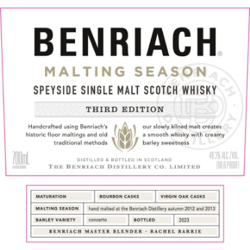 Picture of BenRiach Malting Season #3 Single Malt Whiskey 700ml