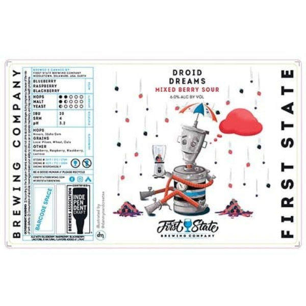 Picture of First State Brewing - Droid DreamsMixed Berry 4pk