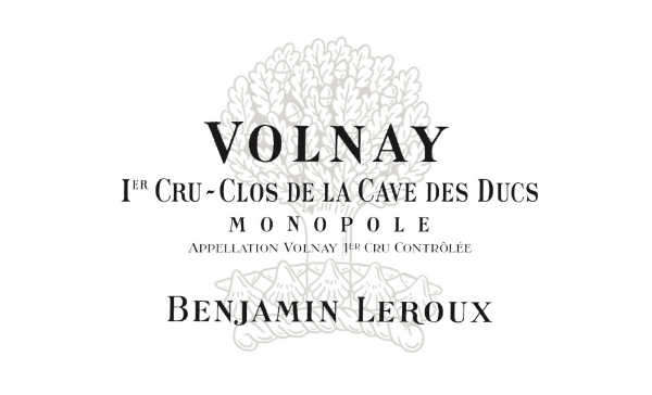 Benjamin Leroux Volnay 1er Cru Clos de la Cave des Ducs Monopole label