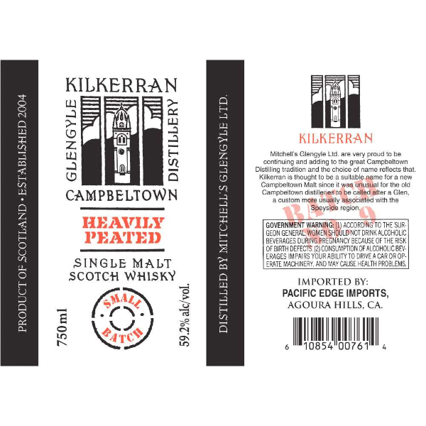 Picture of Kilkerran (Springbank) Heavily Peated Batch #9 Single Malt Whiskey 750ml