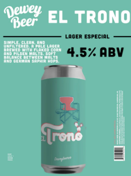 Dewey Beer Co. - El Trono Mexical Lager 6pk Cans