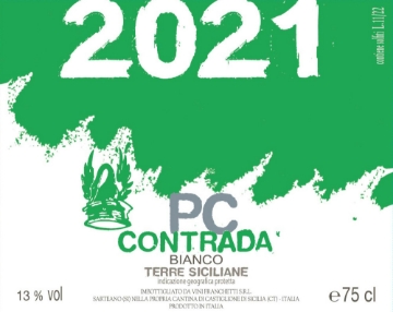 Passopisciaro Contrada PC Bianco label