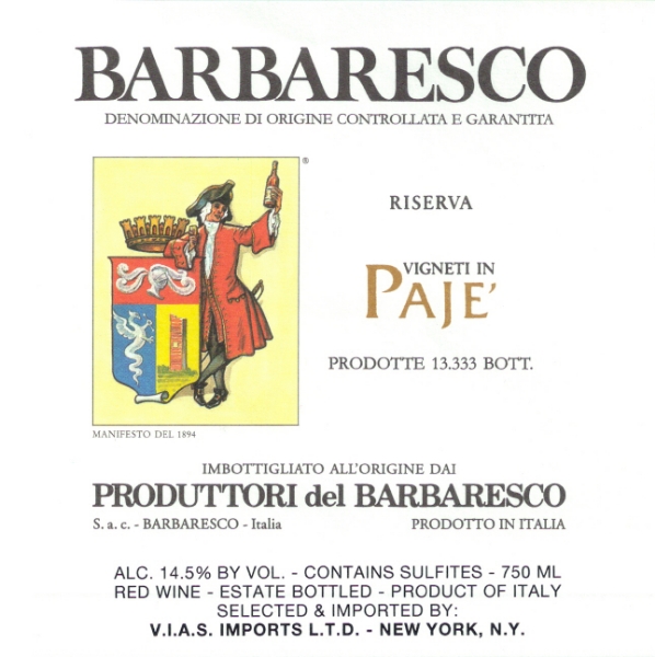 Picture of 2019 Produttori del Barbaresco - Barbaresco Riserva Paje