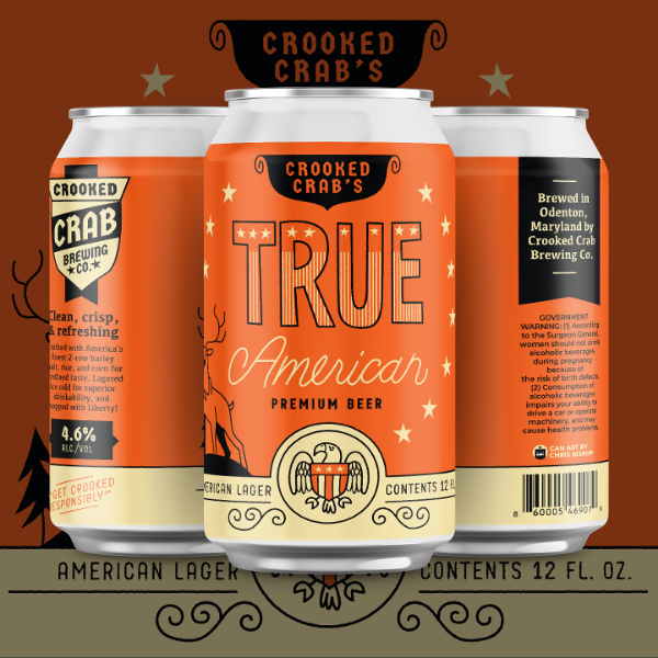 Picture of Crooked Crab Brewing - True American Lager 6pk
