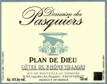 Picture of 2022 Domaine des Pasquiers - Cotes du Rhone Villages Plan de Dieu