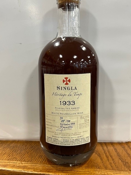 Picture of 1933 Domaine Singla Rivesaltes Heritage du Temps