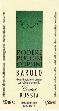 Picture of 2020 Ruggeri Corsini - Barolo Bussia (750ml)