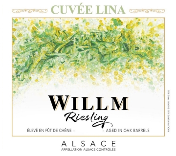 Willm Riesling Cuvee Lina label