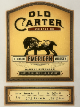 Picture of Old Carter Barrel Strength American Batch 15* 134.2 Whiskey 750ml