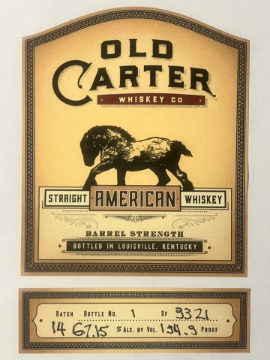 Picture of Old Carter Barrel Strength American Batch 14* 134.3 pf  Whiskey 750ml