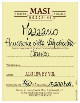 Picture of 2016 Masi - Amarone della Valpolicella DOCG Mazzano (750ml)