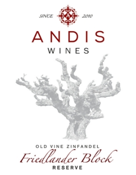 Andis Frielander Block Old Vine Zinfandel label