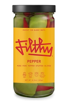 Picture of Filthy Food Pepper piri piri pepper sutuffed olives 8.5oz jar