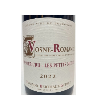 Picture of 2022 Bertheaut-Gerbet - Vosne Romanee Petits Monts (PREARRIVAL)