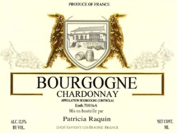 Patricia Raquin Bourgogne Blanc label