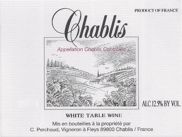 C. Perchaud Chablis label