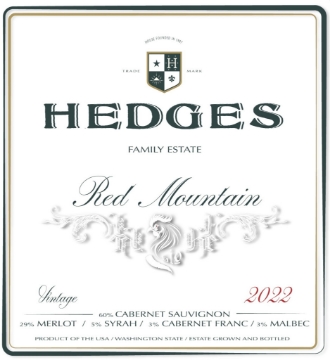 Hedges Family Estate Red Mountain label