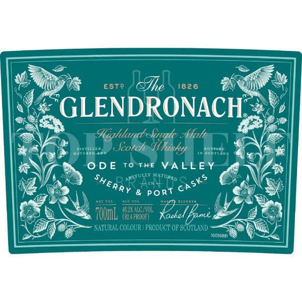 Picture of Glendronach Ode To The Valley Single Malt Whiskey 700ml