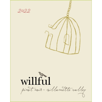 Willful Wine Company Pinot Noir label