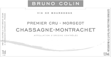 Bruno Colin Chassagne-Montrachet Morgeot label