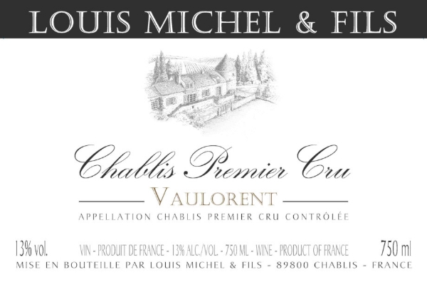 Louis Michel Chablis 1er Cru Vaulorent label