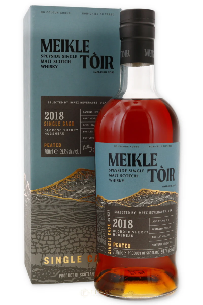 Picture of Meikle Toir 7 yr 2018  Oloroso Sherry Hogshead Peated Single Malt Whiskey 700ml